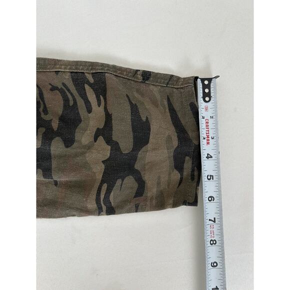 Sanctuary Standard Surplus sz 28 Cropped Camo Linen Pants Women's - Picture 11 of 11